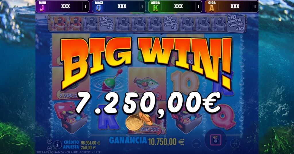 ganancias en big bass bonanza