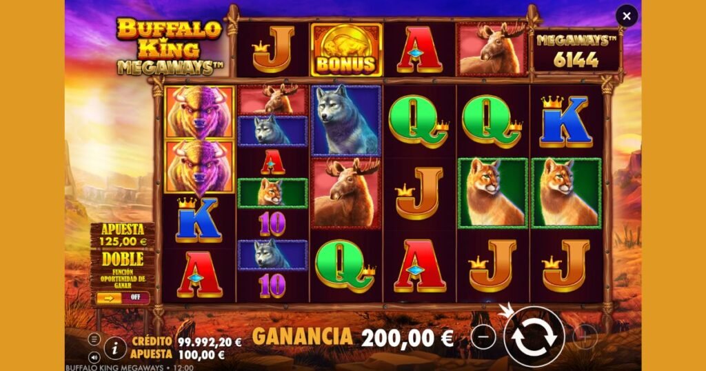 ganancias en la tragaperras Buffalo King Megaways