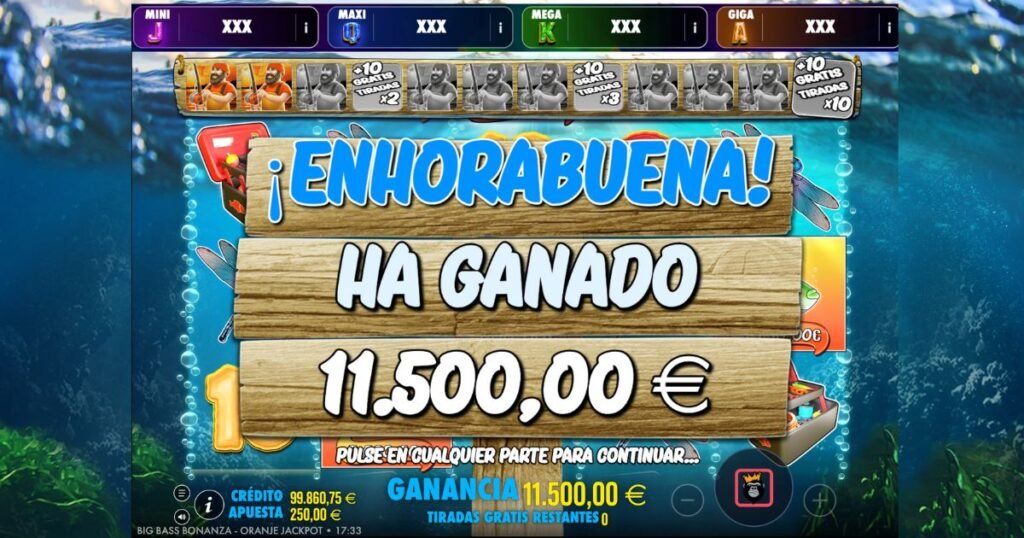 enhorabuena, big bass bonanza