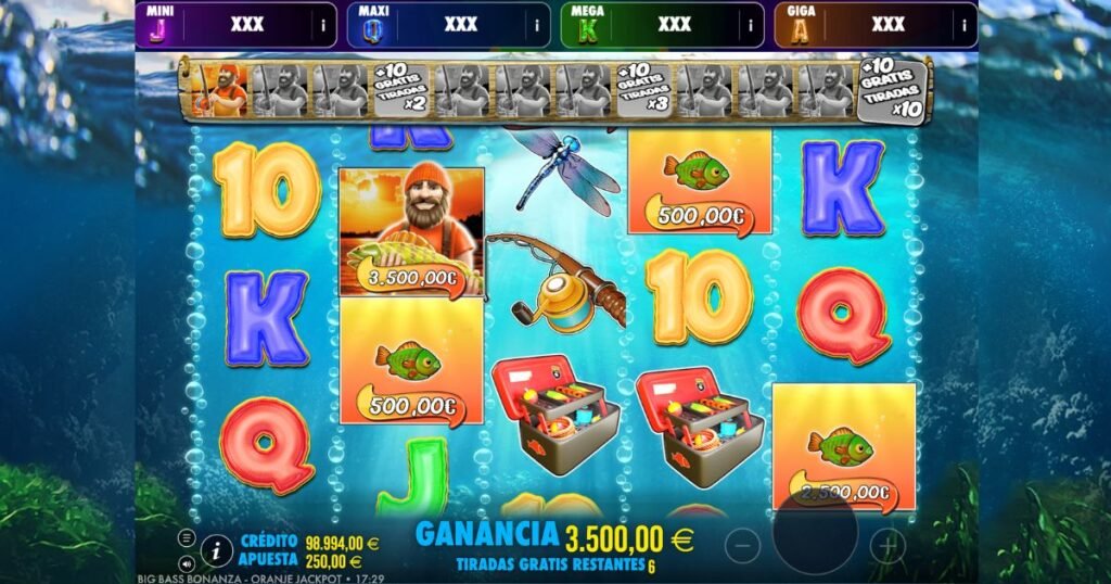 ronda de tiradas gratis en Big Bass Bonanza